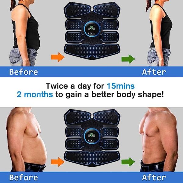 Abs stimulator Replacement Gel Sheet Abdominal Toning Belt Muscle Toner Ab Trainer Accessories Smart Fitness Training Gear Home Office Ab Workout Equipment Machine