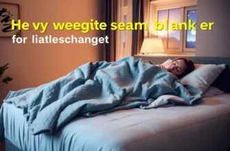 A cozy bedroom scene featuring a person lying on a bed, fully covered by a heavy weighted blanket that conveys a sense of calm and rest. The blanket should be visibly thick and textured, with a subtle pattern that suggests weight and comfort. The room should have soft, warm lighting, a nightstand with a small lamp, a window with curtains, and a subtle hint of a peaceful night sky outside. The overall composition should evoke tranquility and the idea that the blanket is a game-changer for restless nights.