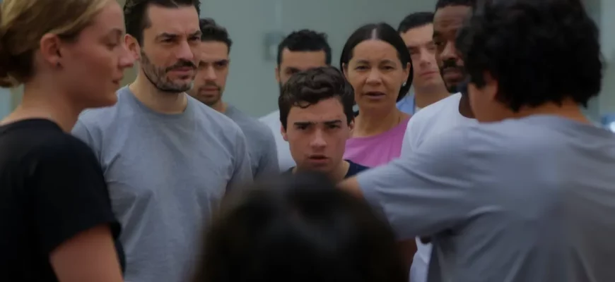 A diverse group of adults and older teens (ages 18-35) are shown in a medical setting, some looking concerned, others looking apprehensive. The scene depicts the potential risks associated with cold plunges, emphasizing health concerns and warnings. Focus on conveying the seriousness of the topic.