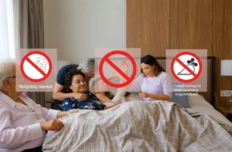 A serene bedroom scene showing a diverse group of people—elderly individuals, children, pregnant women, and those with certain medical conditions—clearly avoiding the use of a weighted blanket, with subtle visual cues like warning signs or crossed-out symbols indicating why they should not use it, all rendered in a clean, realistic style