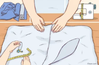 A detailed illustration of a person’s hands sewing a weighted blanket, showing fabric, weighted beads, a sewing machine, measuring tape, and a finished blanket with a cozy look